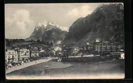 Grindelwald, Ortspartie mit Wetterhorn