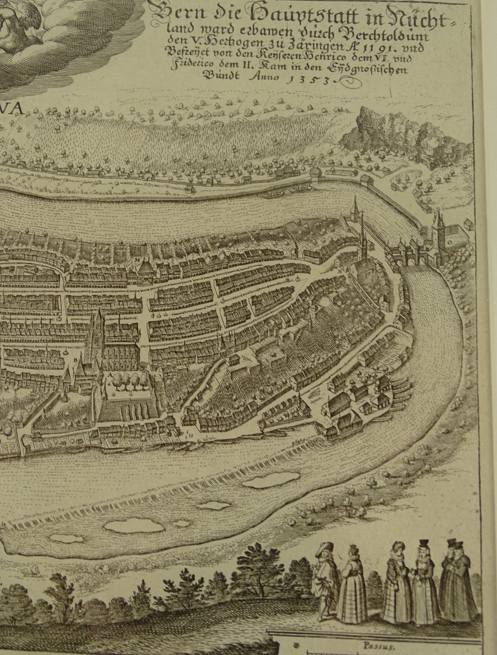 Incisioni: BERN, MERIAN KUPFERSTICH 1654 – Usato da Grüningen venduto da Kartensammler 4
