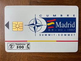 Telefonkarte Spanien NATO OTAN, Madrid 1997