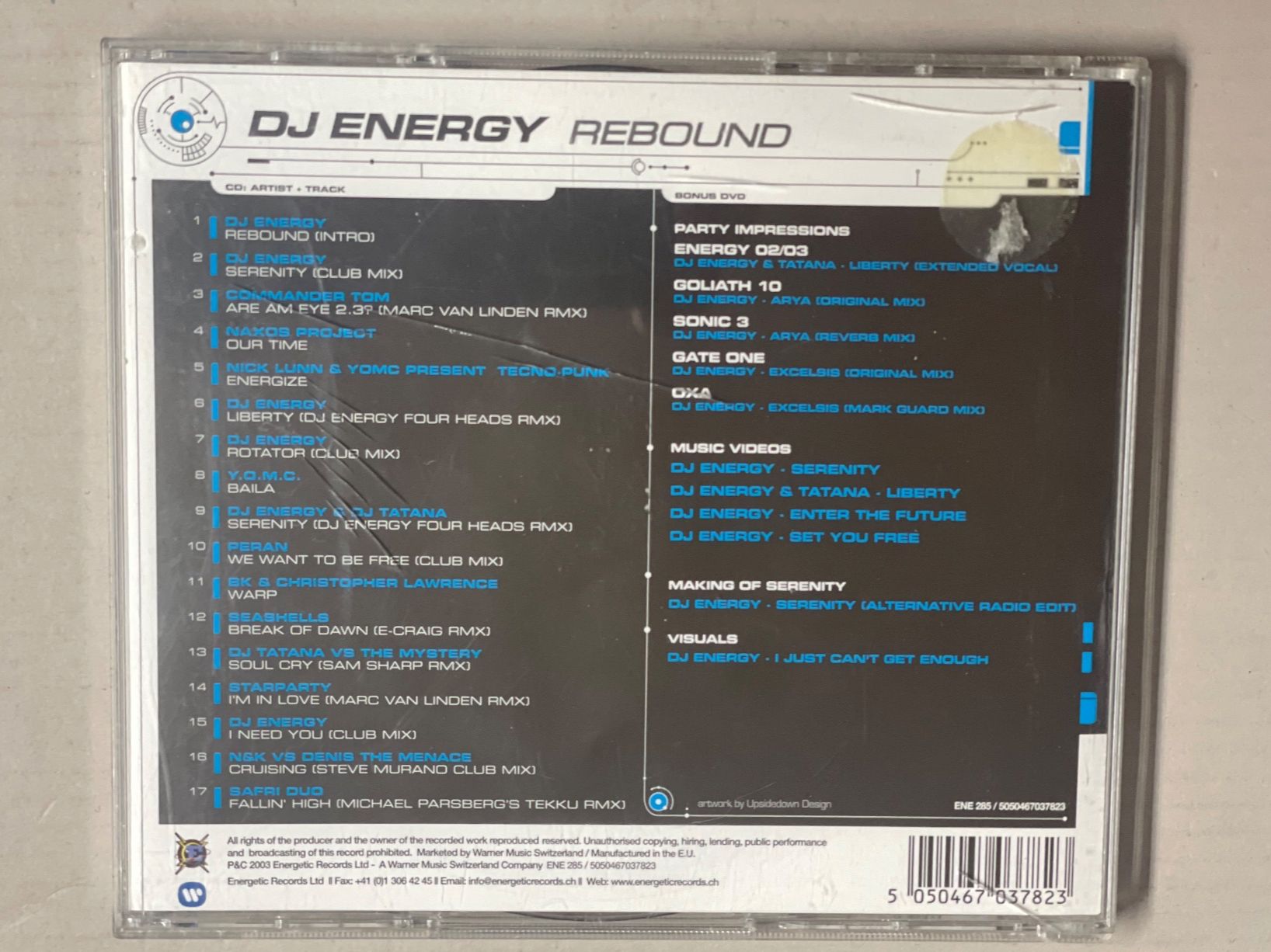 CD: DJ Energy - Rebound – Usato da Muri b. Bern venduto da AdidasCollector 1