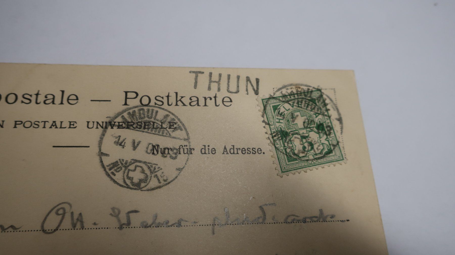 Ansichtskarten: Thoune, Thun. 1900 – Gebraucht aus Cormoret von Pascalll2001 7