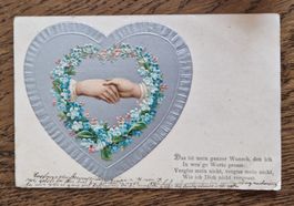 Liebe, Prägekarte, Feldpost, RS Bern 1904 n. Büren a.d. Aare