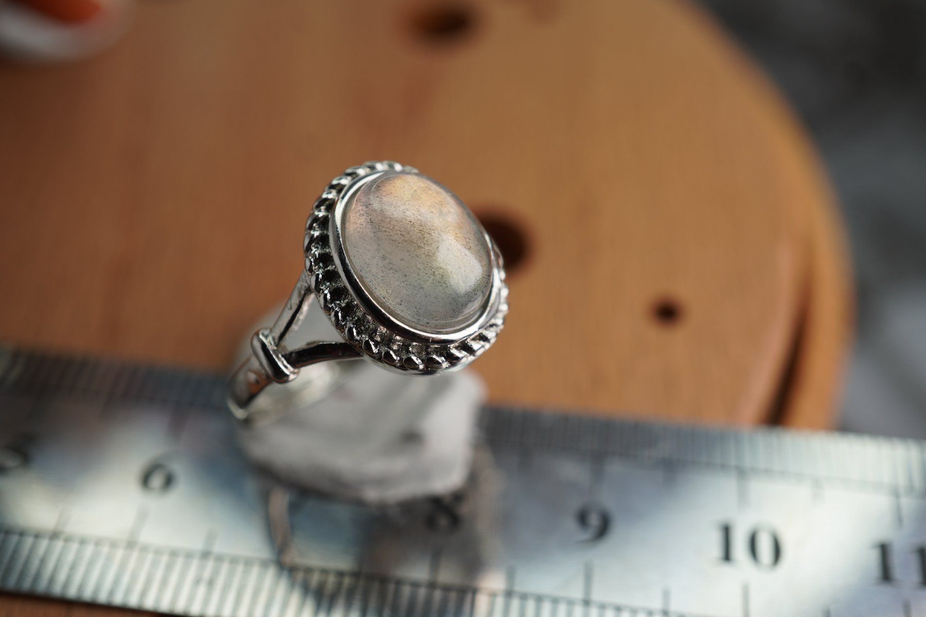 Minerali & Pietre curative: Labradorit         ring Grösse  Variabel     (Räumung!) – Nuovo e nell'imballaggio originale da Eschenbach SG venduto da topstone 1