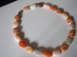 Collier Halskette Edelsteinkette sehr schöner Achat