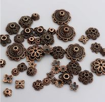 150 Stück kupferfarbene End-Caps, Spacer Bead Caps 4-15mm