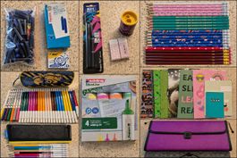 Lot fournitures scolaires Oxford, Bic, Edding et autres