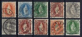 Stehende Helvetia verschiedene gute Werte gest.