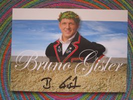 BRUNO GISLER SCHWINGER EIDGENOSS AUTOGRAMMKARTE ANTIK