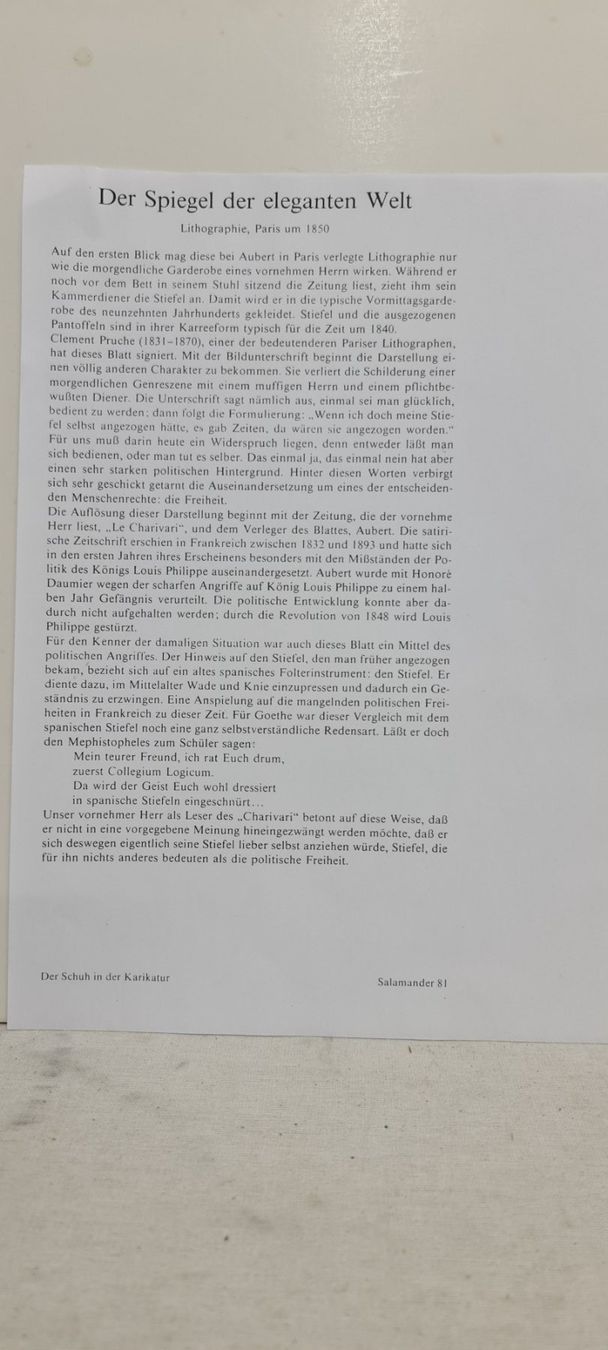 Grafiken & Lithographien: Der Schuh in der Karikatur, Lithographie – Gebraucht aus Sins von sagitarius58 3
