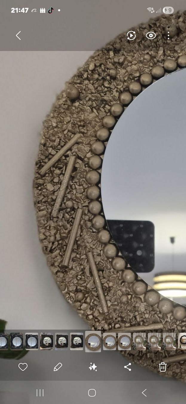 Spiegel: Specchio rotondo decorato oro fatto a mano da 30 cm – Neu (gemäss Beschreibung) aus Giubiasco von Stefaniav 2