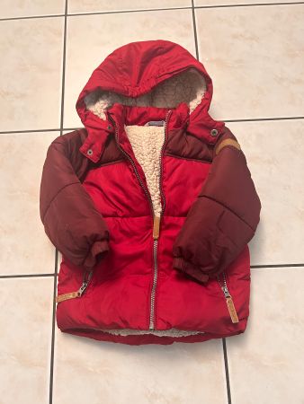 Winterjacke rot mit Fell Gr. 98