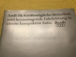 Audi 50 Verkaufsprospekt 16 Seiten Januar 1978