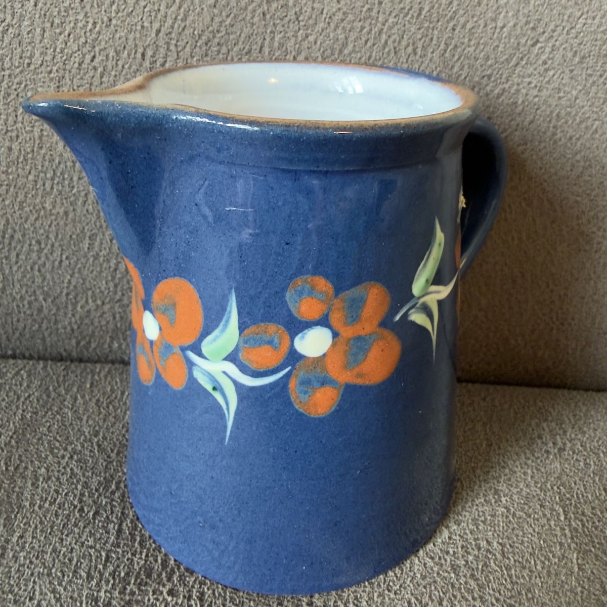 Carafes: Wunderschöne blaue Keramikkaraffe mit Blumenmuster – D'occasion à Widnau par kustercarmen 1