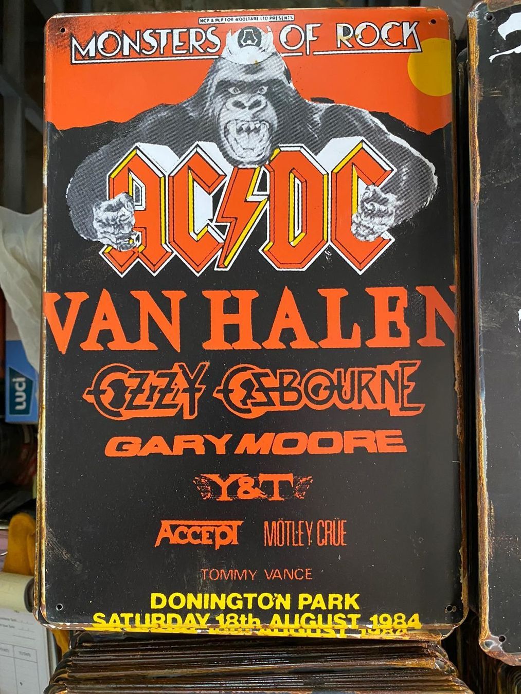 Insegne: Rusty Blechschild-MASTERS OF ROCK-AC/DC – Nuovo e nell'imballaggio originale da Rupperswil venduto da big-one-sale