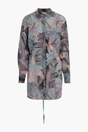 IRO Chemise en coton imprimé à ceinture Cielo