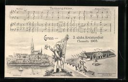 Chemnitz, 3. sächs. Kreisturnfest 1905,