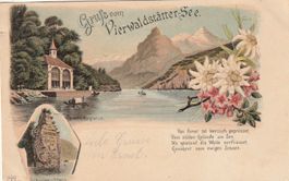 AK  Gruss vom Vierwaldstätter See Litho 1902
