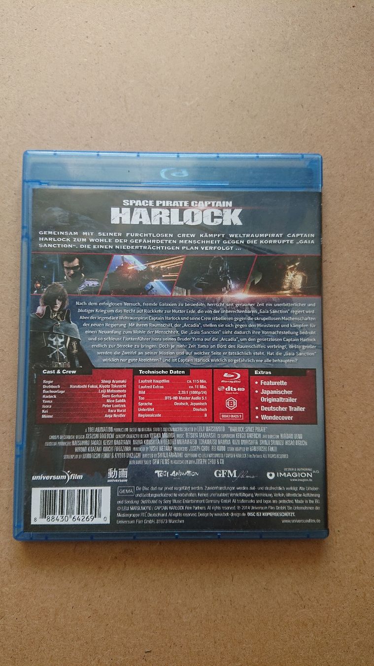 Tous les DVDs: Space Pirate Captain Harlock Blu-ray  – D'occasion à Chur par FreakofRarity 1