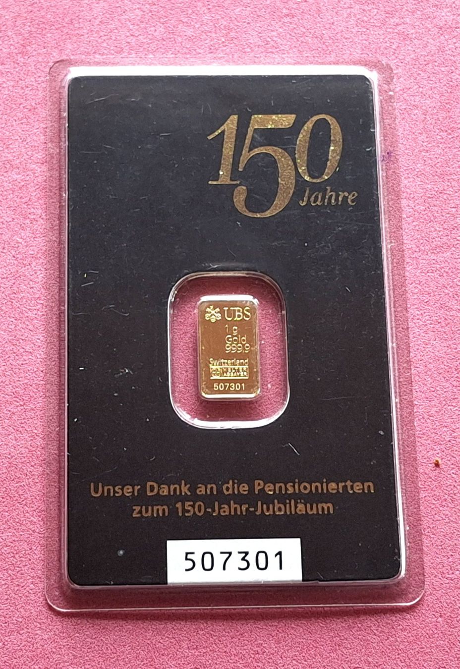 Metalli preziosi: UBS 2012 - 1 GRAMM - N° 507301 – Usato da Boniswil venduto da dpd4coins