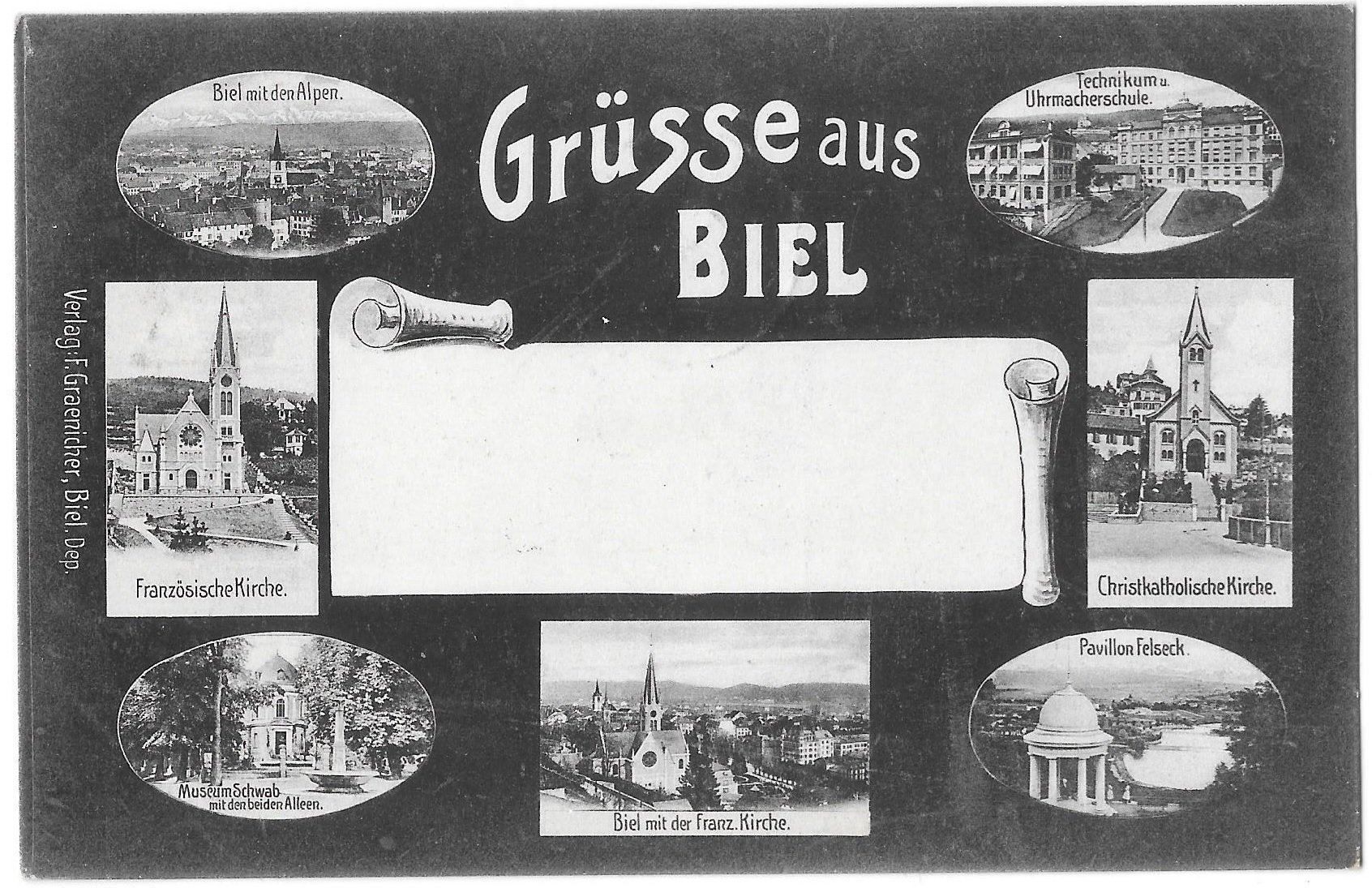 Cartoline postali: Biel - Bienne 7 Bilder – Usato da Olten venduto da clotaldi