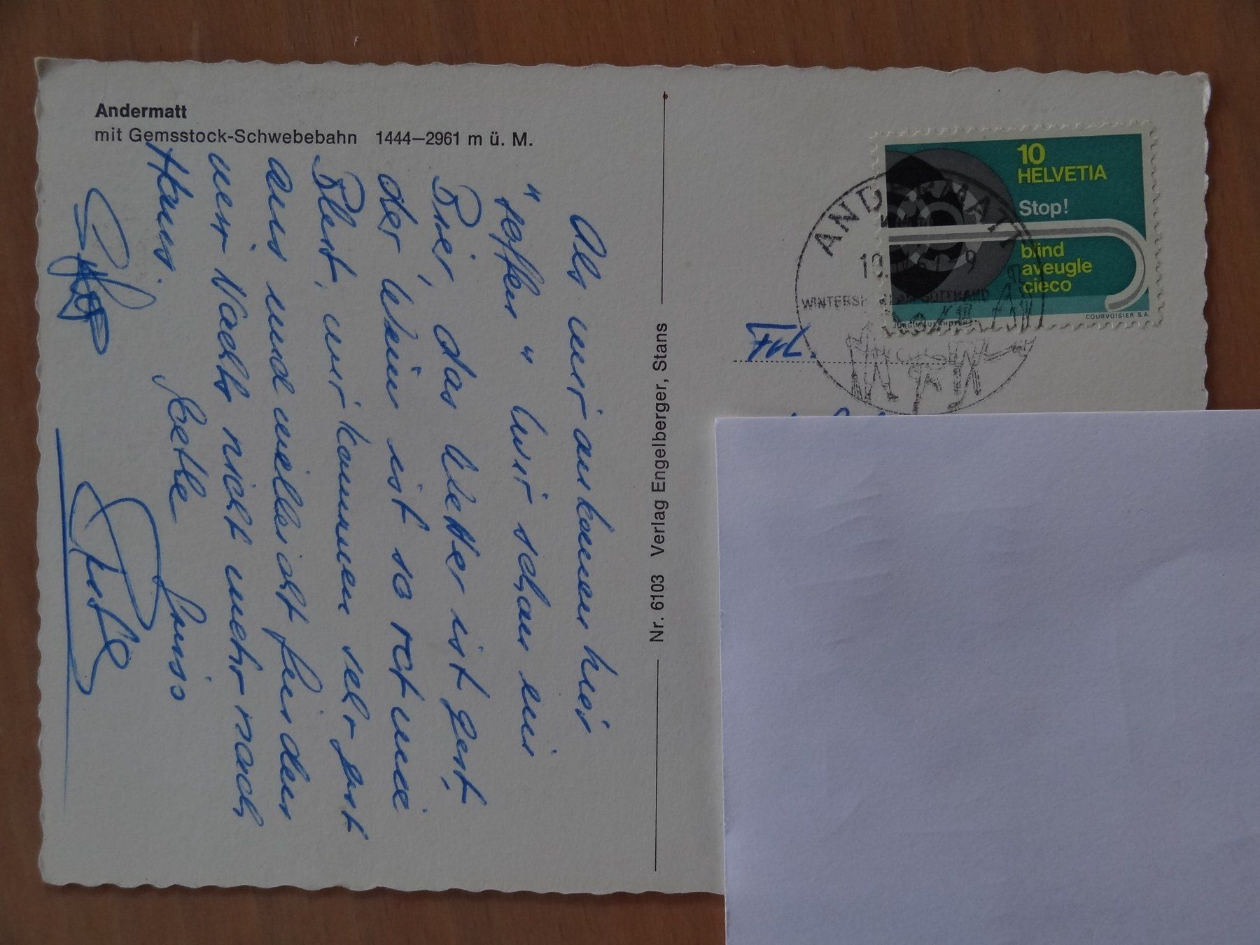 Cartoline postali: Andermatt - Gemsstock - 1967 – Usato da St Léonard venduto da Riglin 1