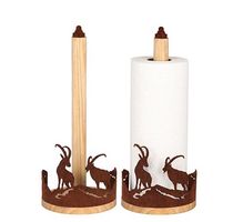 Küchenrollenhalter Steinbock-Motiv Scherenschnitt Rost NEU