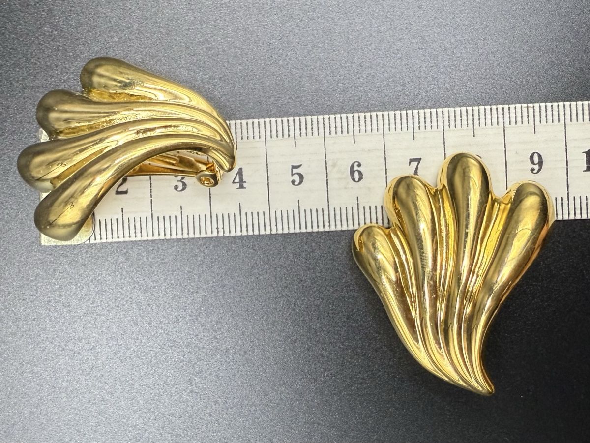 Ohrringe & -stecker: Vintage-Ohrringe Cabouchon Paris goldfarben – Gebraucht aus Lamone von LaCantinaMagica 4