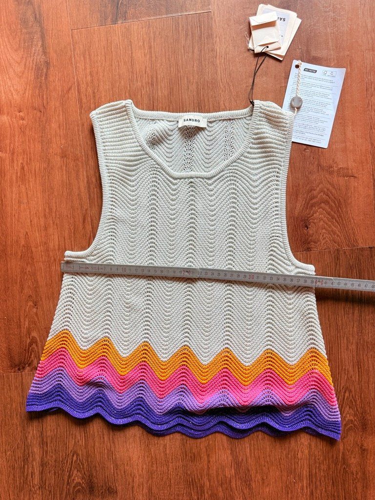 Sandro Top: New Sandro Crochet Gradient Tank Top - 4 – Nuovo e nell'imballaggio originale da St-Sulpice VD venduto da juhdu 5