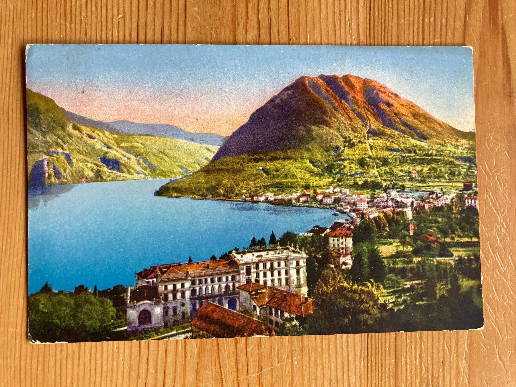 Cartoline postali: Lugano col. S. Salvatore - AK 1931 – Usato da Oberuzwil venduto da Henri09