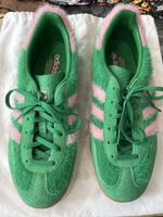 Adidas Gazelle Turnschuhe Gruen Rosa Fellimitat Groesse 41.5