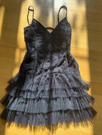 Schwarzes Tüll Kleid - Perfekt für den Sommer! Gr. 34