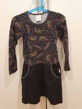 Babauba Handmade Kleid Gr. 110 / 116, Salamander schwarz
