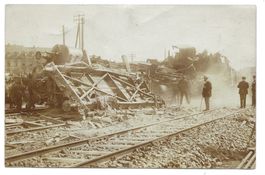Eisenbahn-Unglück - Zusammenstoss zweier Züge echt Foto wo ?