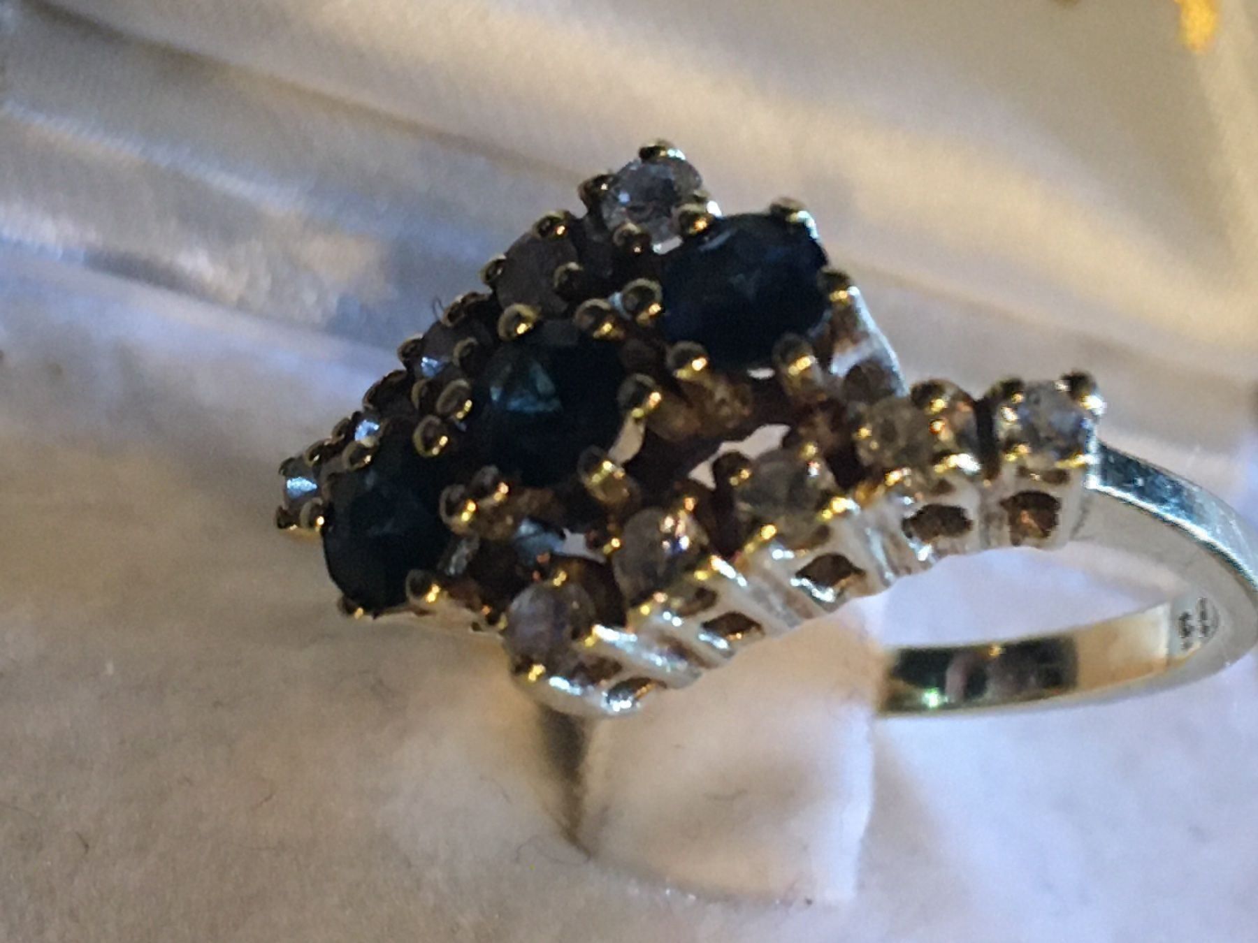 Anelli: Magnifique bague Saphirs/Diamants – Usato da Biel/Bienne venduto da soleil01 5
