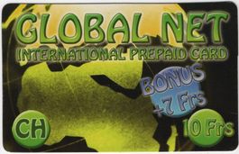 10 + 7 Frs GLOBAL NET - seltene Prepaid Telefonkarte