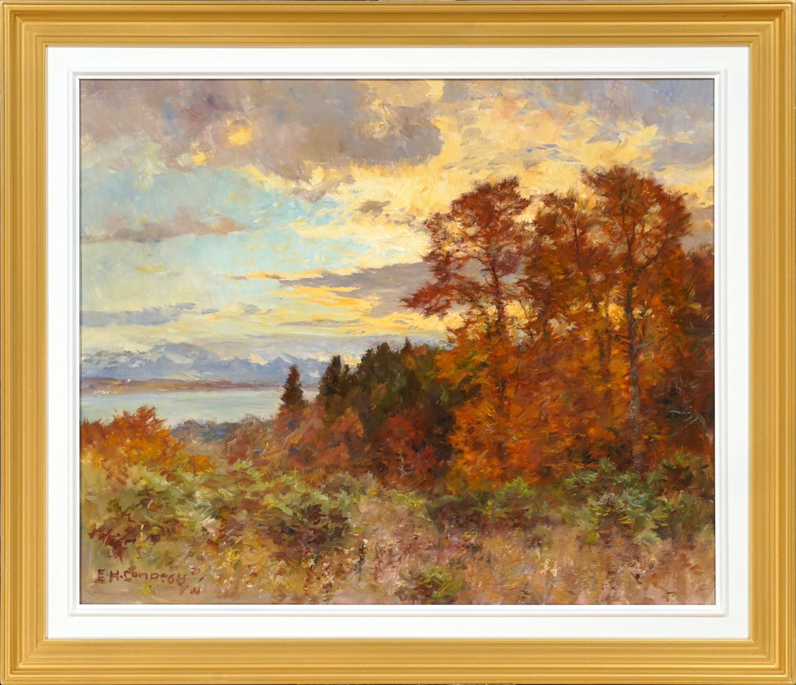 Tableaux: Edward Harrison Compton: Herbstabend am Starnberger See – D'occasion à Meilen par Anonymous3
