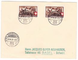 lettre avec cachet de Fête de tir le 19.VI.39 pour Basel