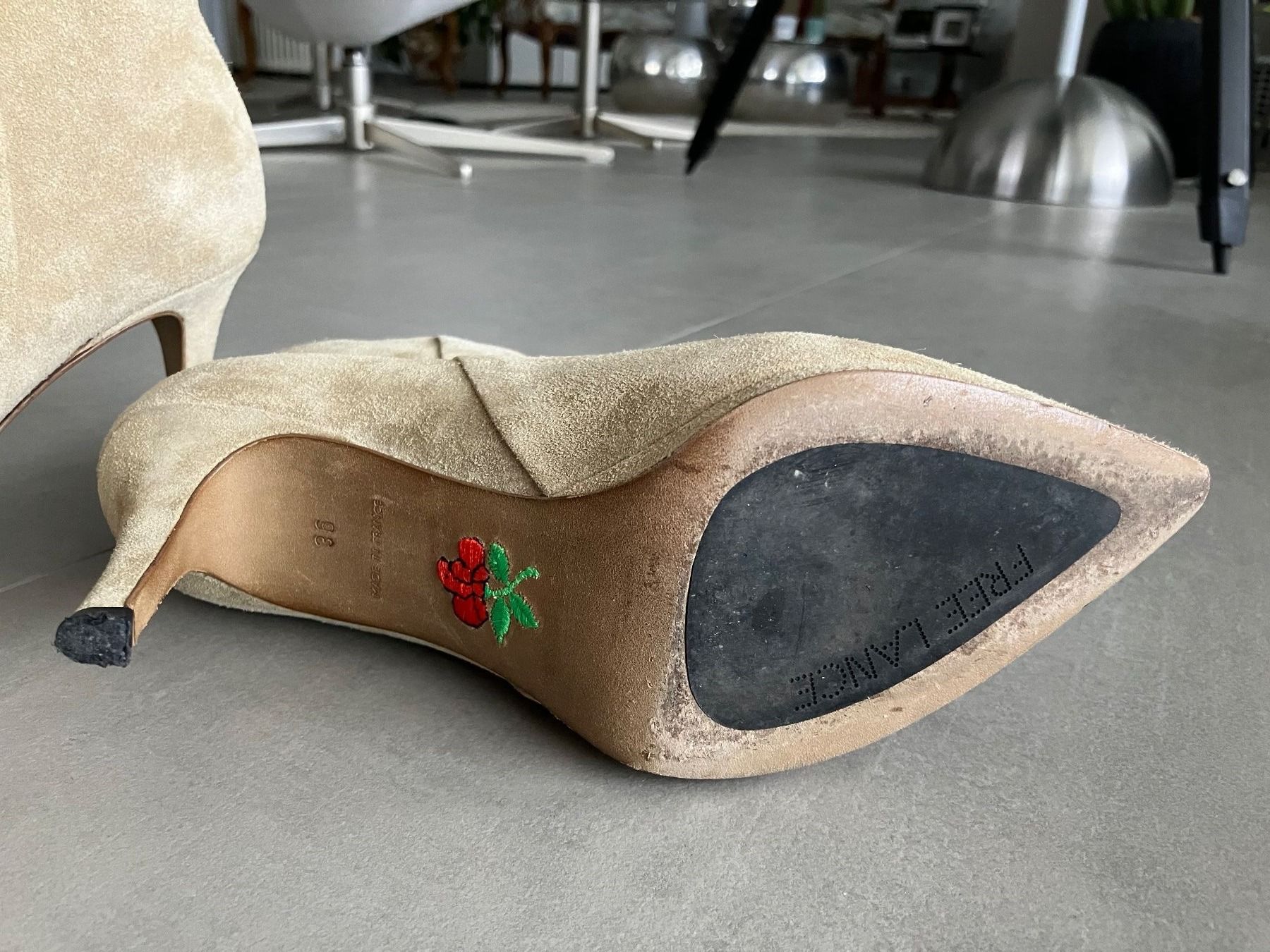 Scarpe da donna: Free Lance - bottines en daim crème – Usato da Vich venduto da SophieCo 3