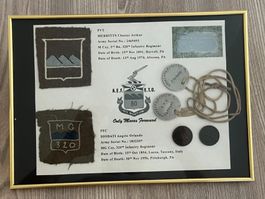 WWI / 1WK US 80th Division Dog tags, Patch, Collar Disc (6)