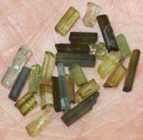 Mineralien Set L-3215 – 20 Grüner Turmalin 3-8mm