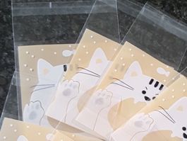 7 Party Tüten Säckchen Katze - Halloween für Süssigkeiten