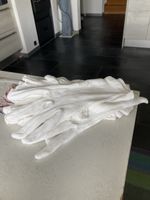Weisse Baumwollhandschuhe 3 paar in Gr. One size