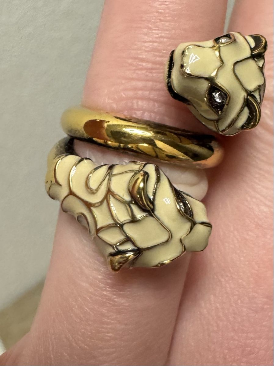 Gucci Anelli: Gucci // Damen Ring // Doppel Tiger Kopf // Gr.10 – Nuovo e nell'imballaggio originale da Tann venduto da Carolinekne 5