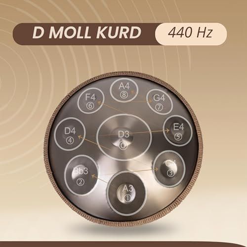 Strumenti musicali: Drum 22 9 Noten Kurd 440Hz Hand Tuning Handpan Includes – Nuovo e nell'imballaggio originale da Hundwil venduto da Stallone5 2
