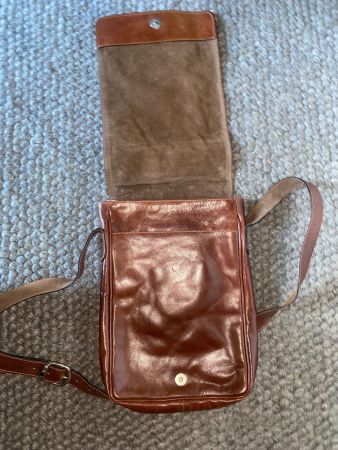Sac vintage La Sella Roma cuir italien véritable bandoulière