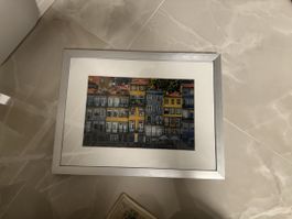 Schönes Bild mit Rahmen - Porto Häuser, Portugalmotiv! 43x33