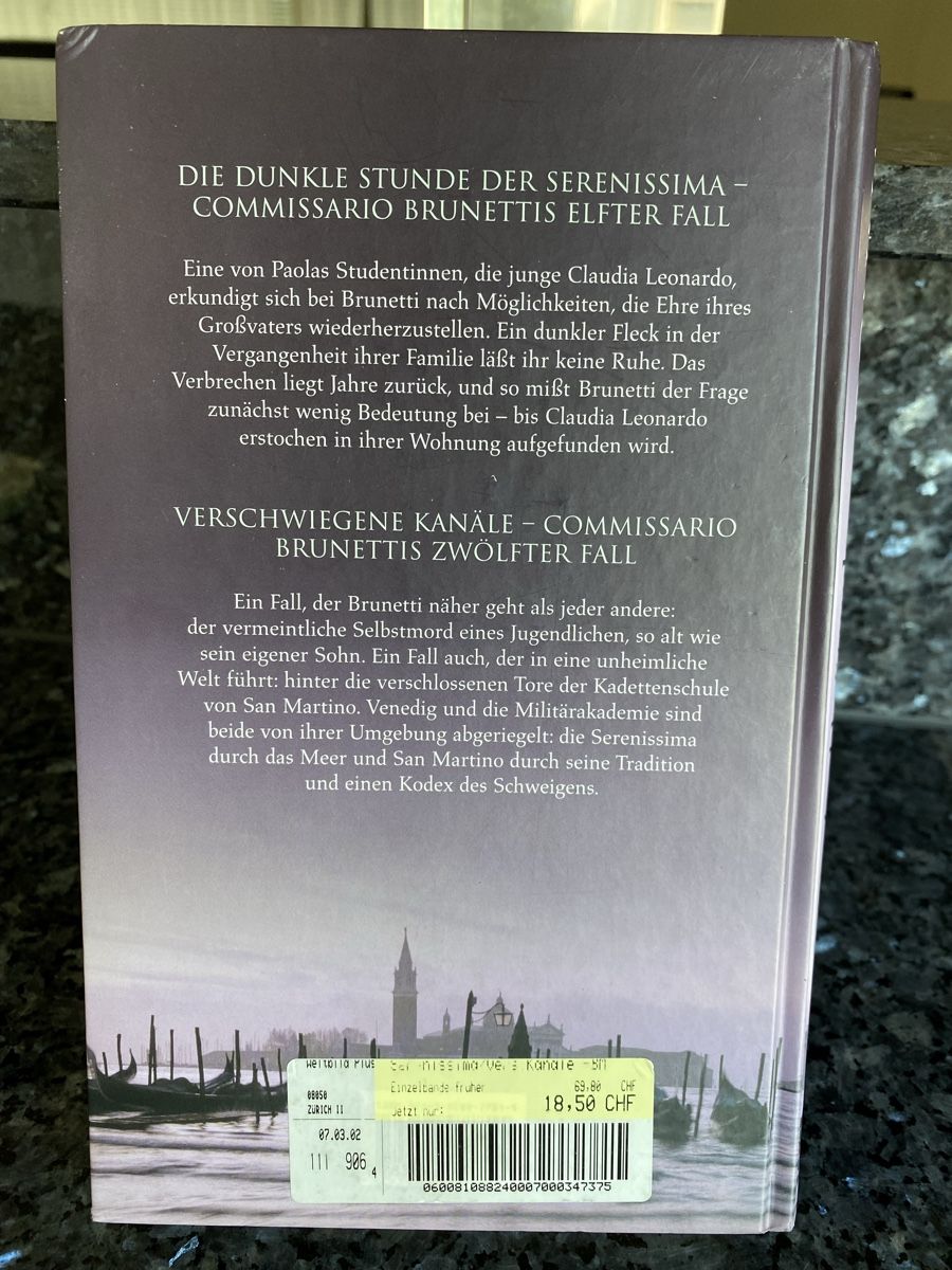 Libri: Donna Leon Taschenbuch "Die dunkle Stunde", "Verschwiegene" – Nuovo (secondo la descrizione) da Arni AG venduto da EW4239ew 1
