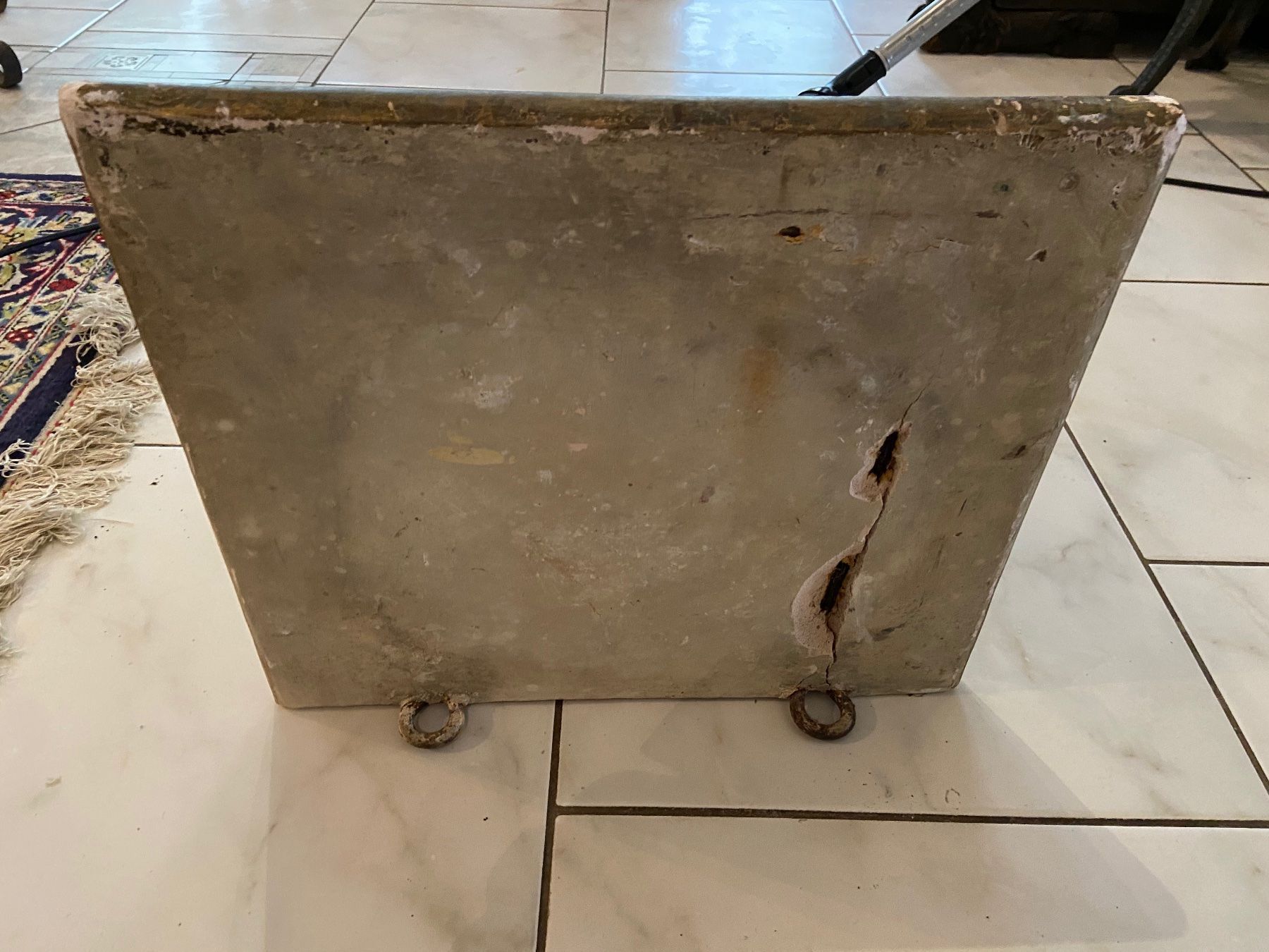 Console: Antike Wandkonsole mit Engel aus Gips ca 1870 – Usato da Buchs ZH venduto da JPK7 3