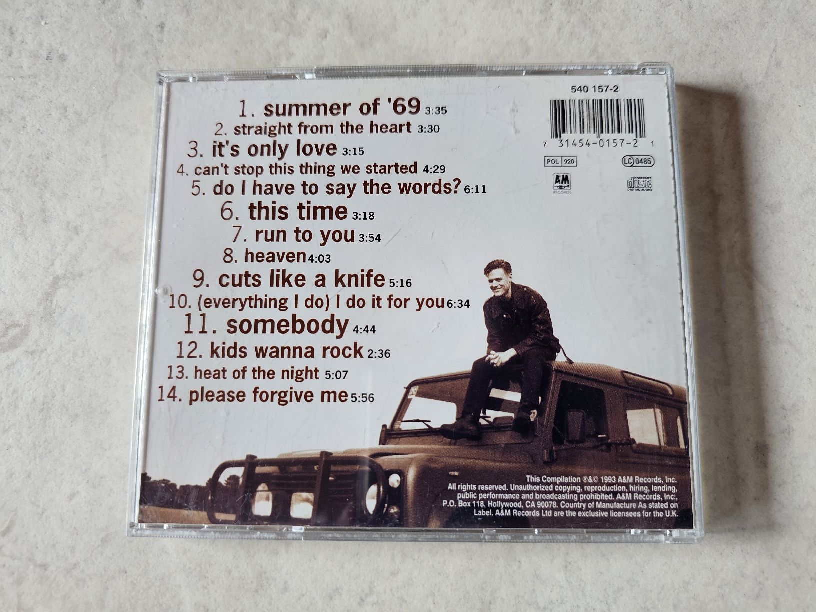 CD: Bryan Adams  -  So Far So Good – Usato da Schneisingen venduto da backstore24 1
