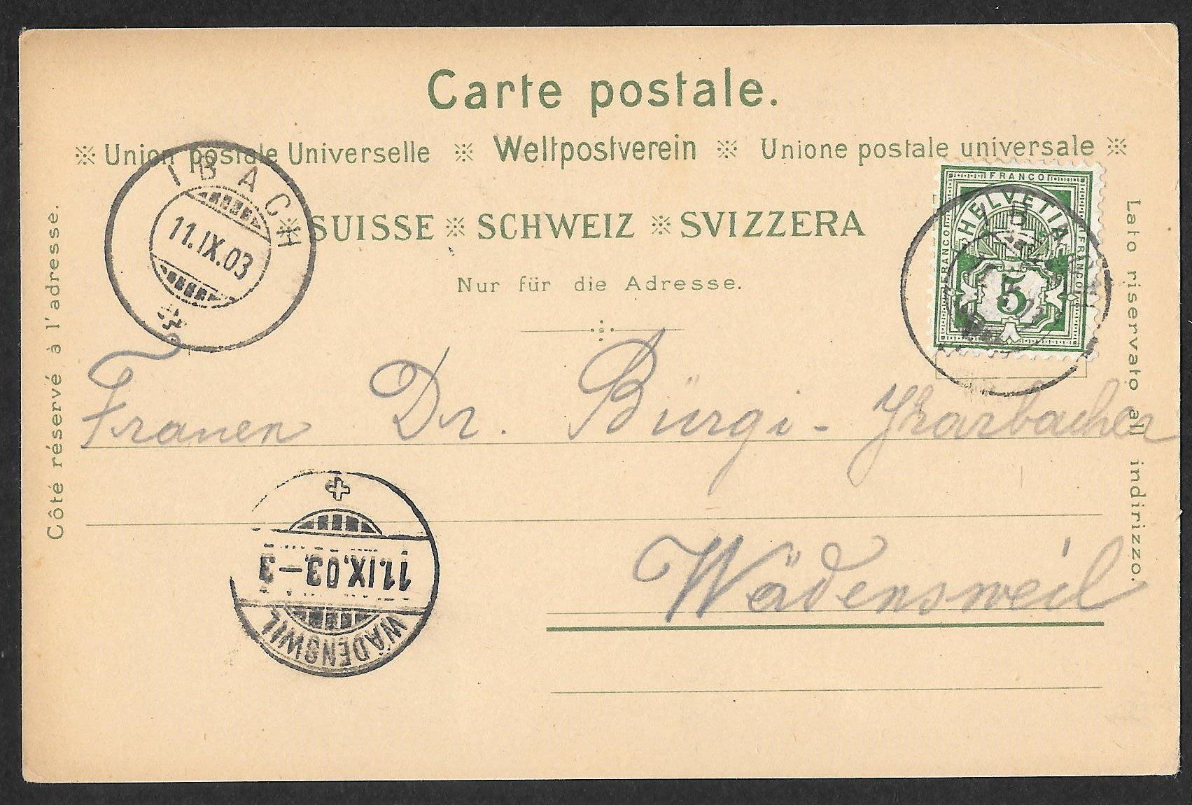 Cartoline postali: Ibach farbige Lithografie 6 Bilder – Usato da Olten venduto da clotaldi 1